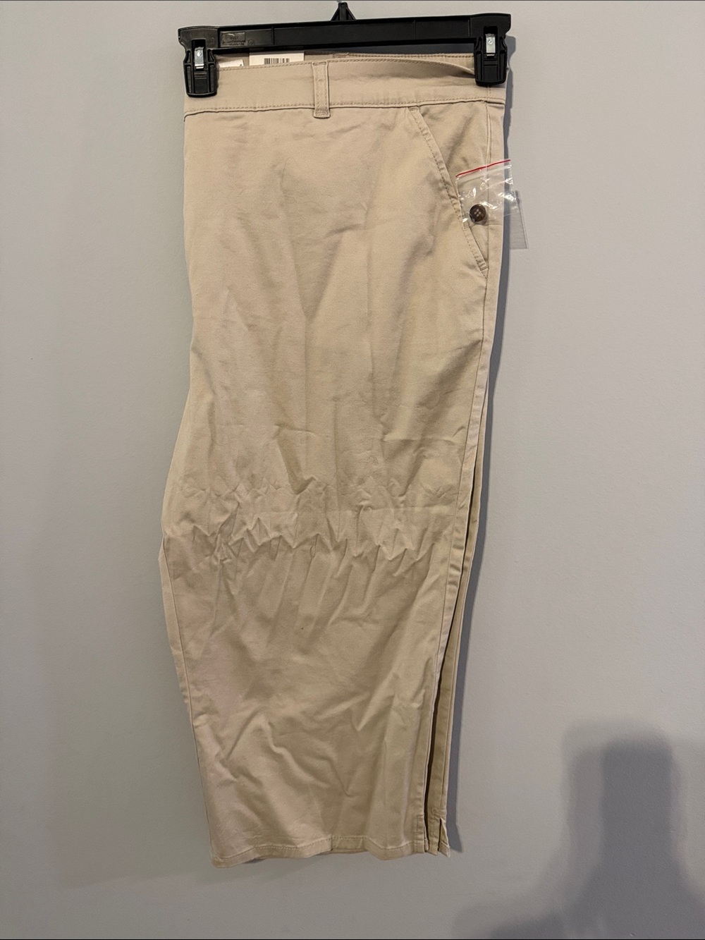 Karen Scott women Tan Chino Pants - Flat Front